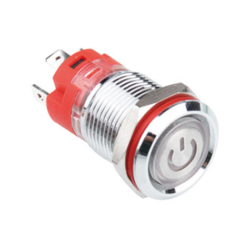12mm 1NO Locking/Momentary Metal Button Switch