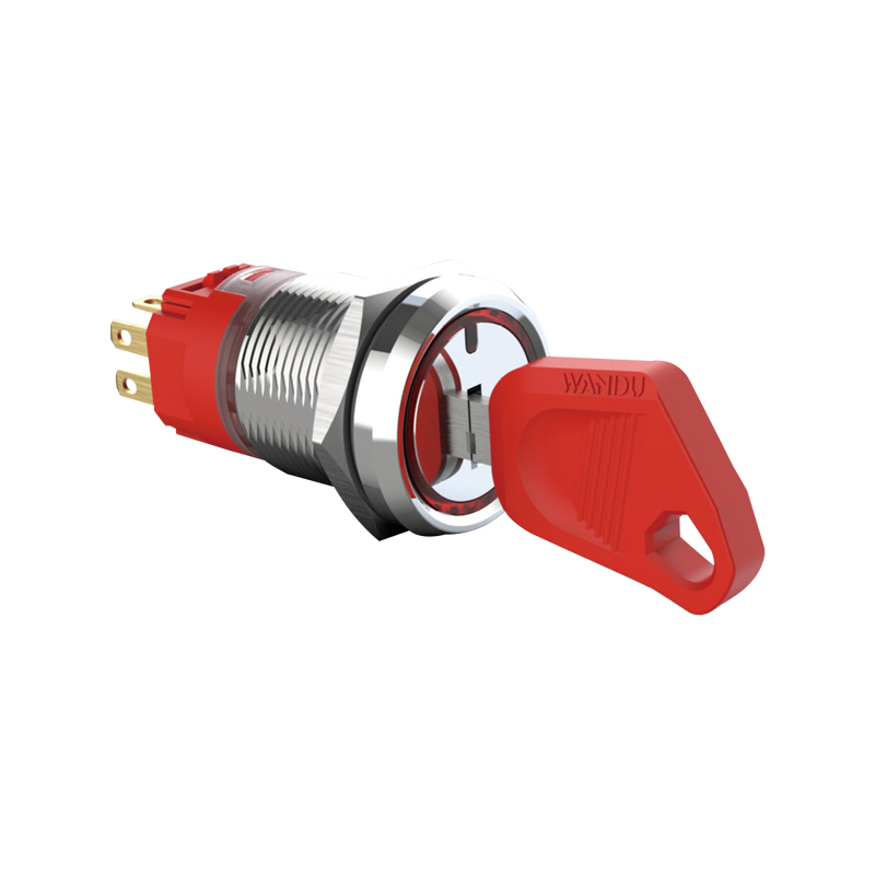 Stainless Steel Metal Knob Key Switch with Light
