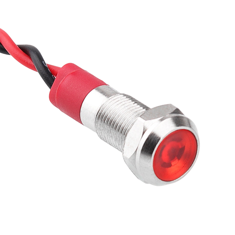 6mm LED Warning Signal Metal Indicator Light