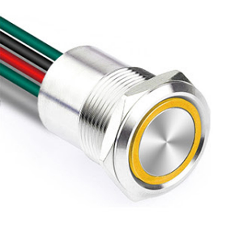 16/19/22mm Fully Sealed Waterproof Metal Pushbutton Switch