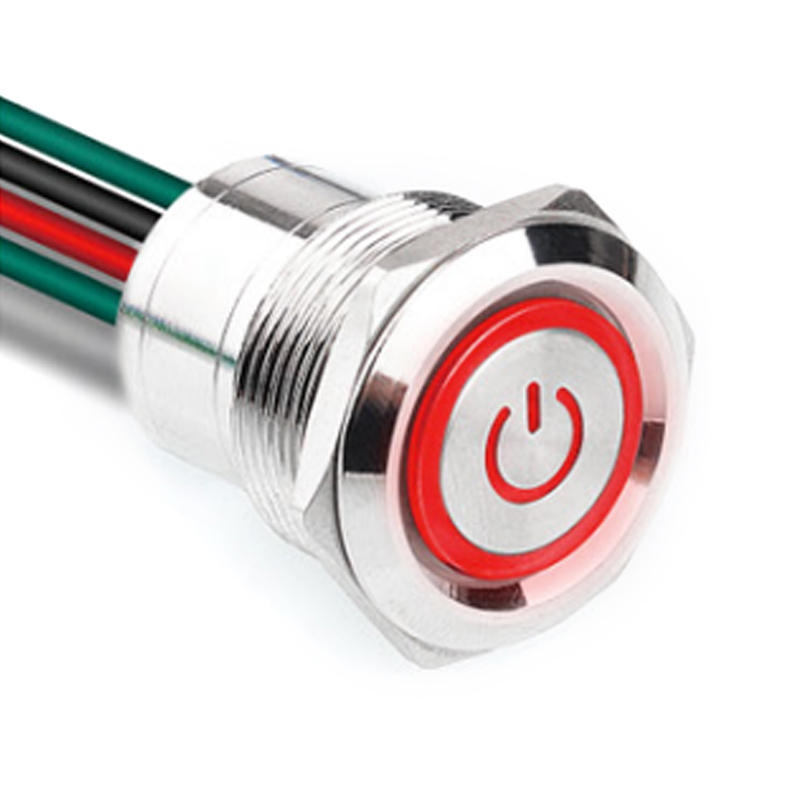 16/19/22mm Fully Sealed Waterproof Metal Pushbutton Switch